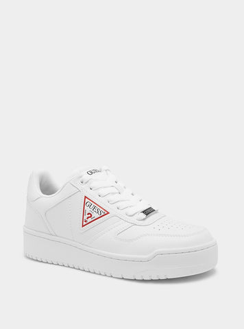 GUESS White Aveni Low-Top Sneakers front view