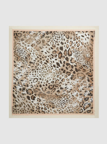 Leopard Print Foulard Scarf