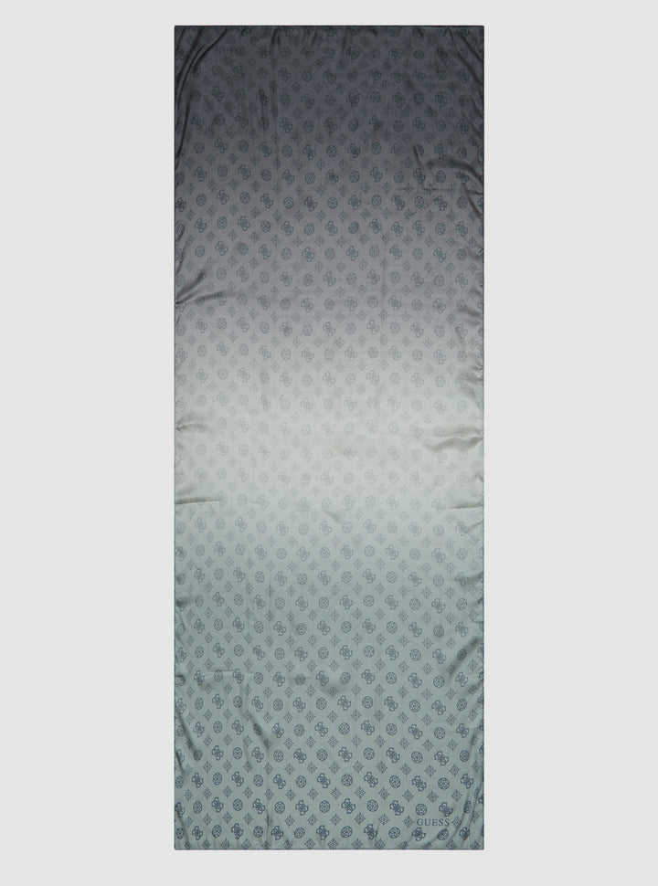 GUESS Womens Black Logo Multi Cresidia Scarf AW5308POL03 Front View