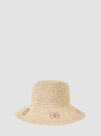 GUESS Womens Beige Bucket Hat AW5319NYL01 Front View