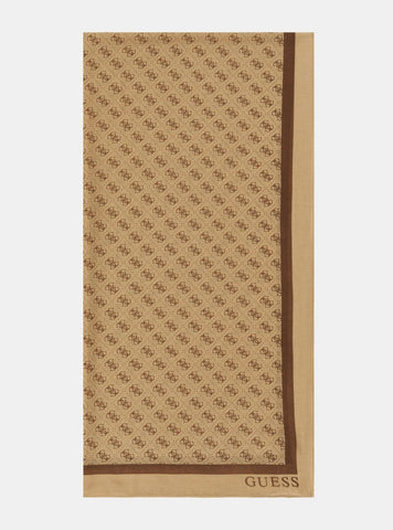 GUESS Accessories Brown Logo Katya Scarf AW5341POL03 Front View