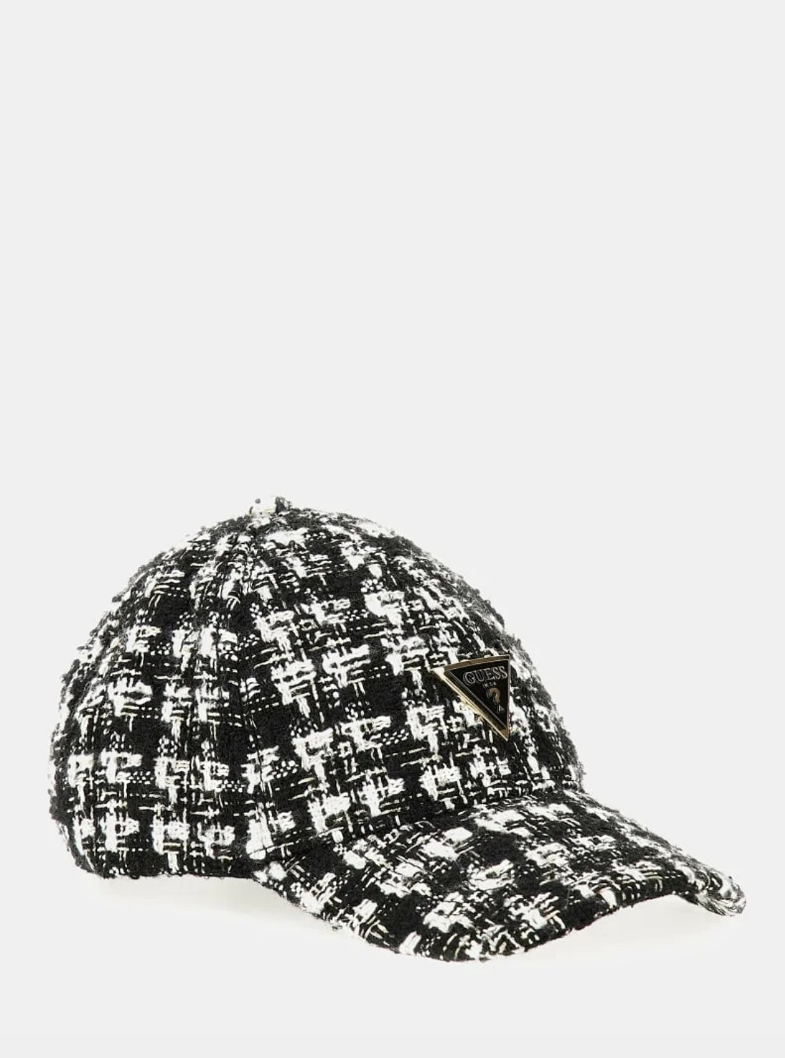 Black Giully Tweed Baseball Cap | GUESS
