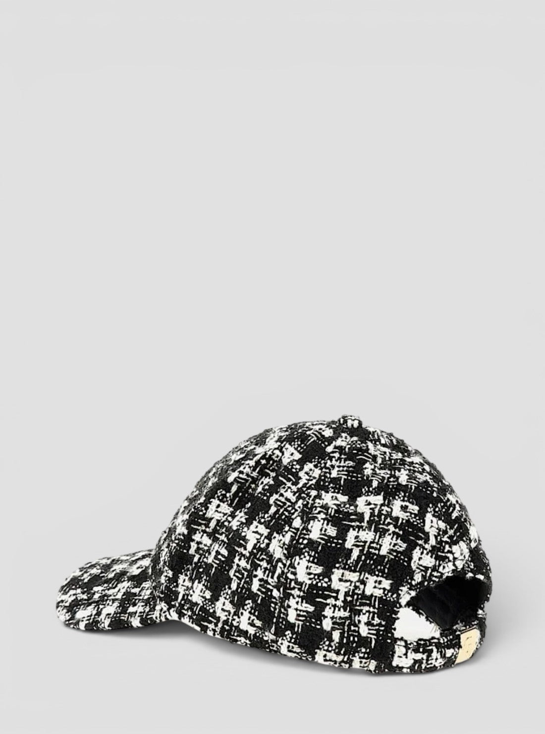 GUESS Accessories Black Giully Tweed Baseball Cap AW5369POL01 Back View