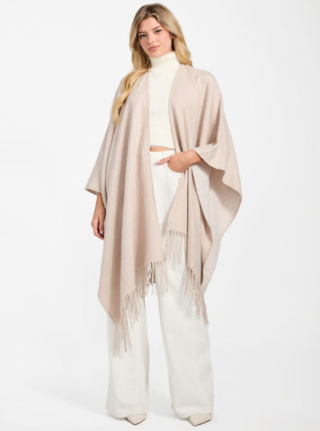 GUESS Accessories Beige Signature Shawl AW5421POL03 Front View