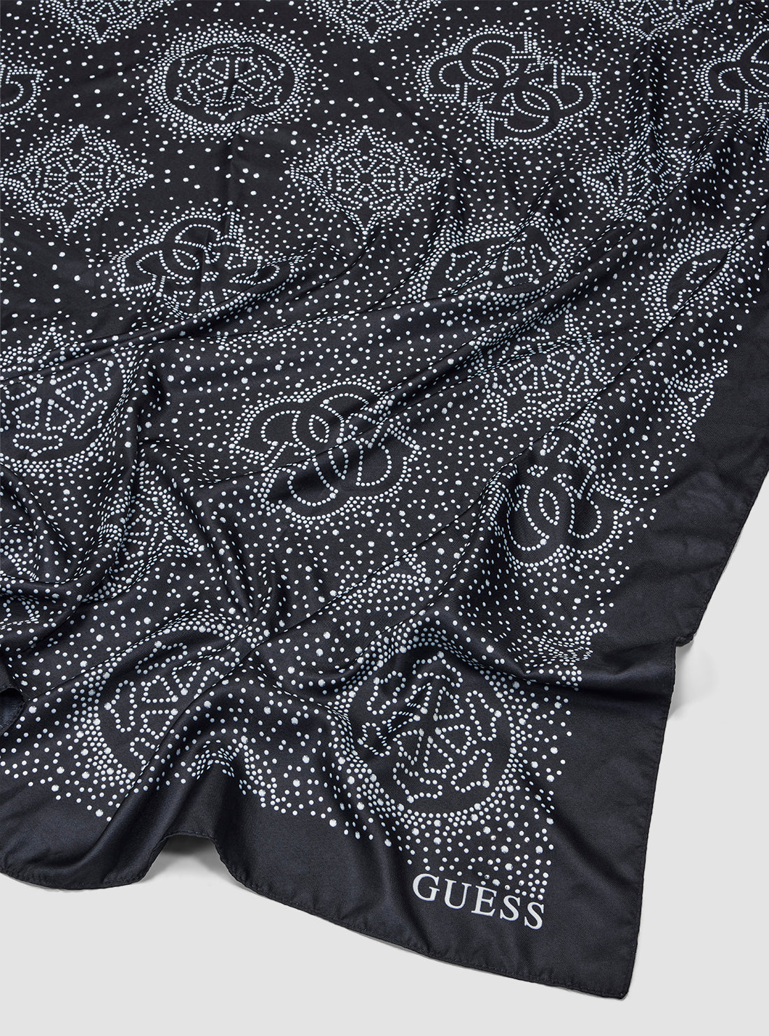 GUESS Womens Black Printed Kefiah Scarf AW5487POL03 Detail View