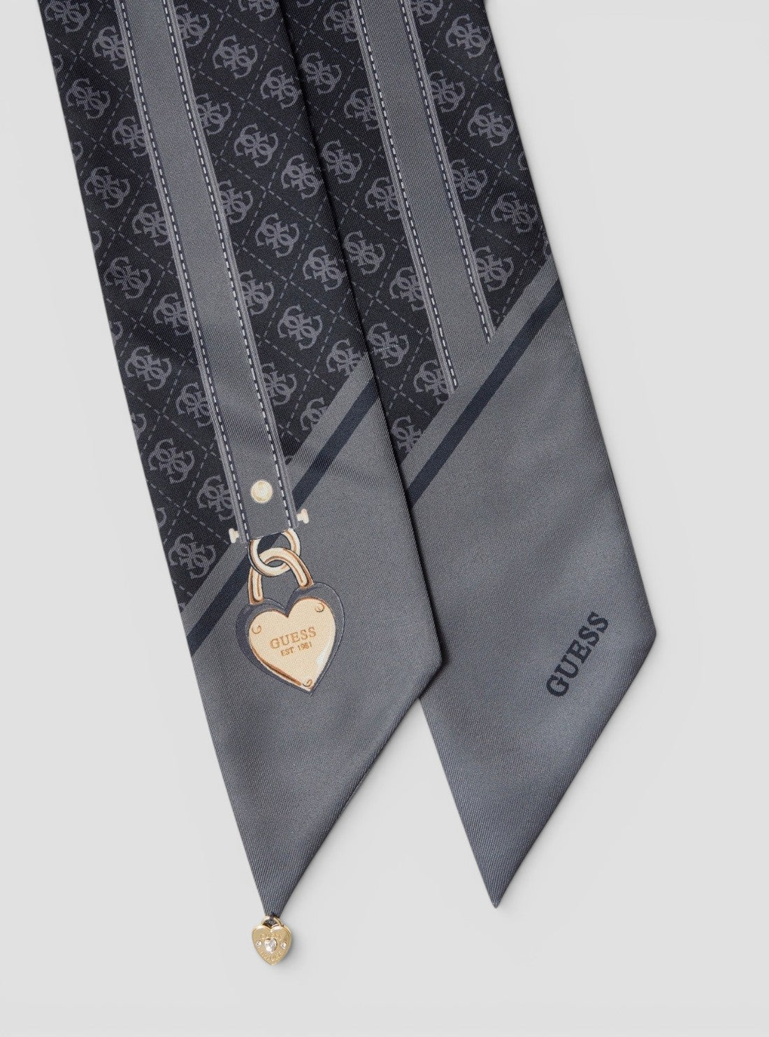 GUESS Womens Black Printed Bandeau Scarf AW5488POL03 Detail View