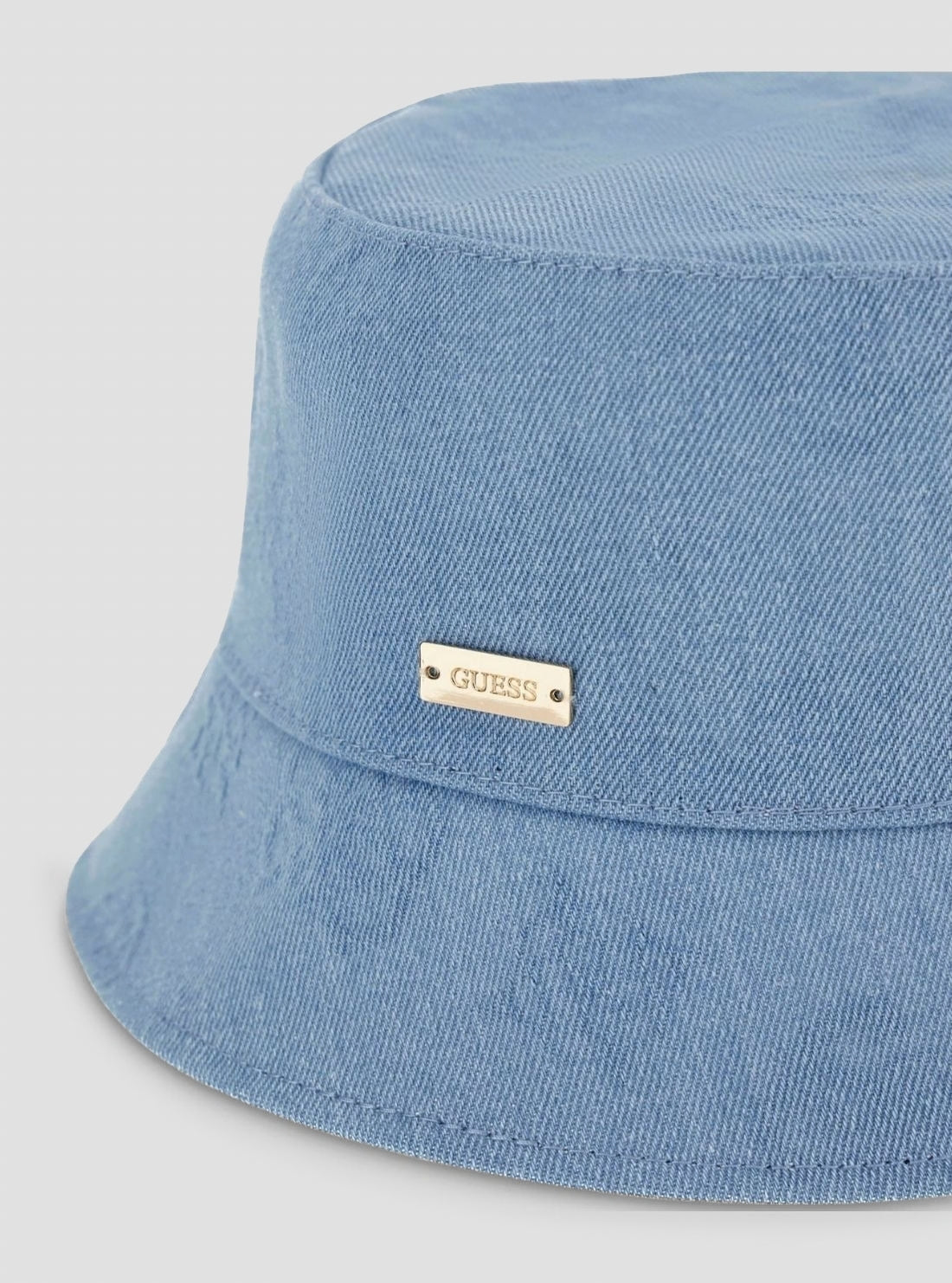 GUESS Accessories Blue Ruby Denim Bucket Hat AW5614COT01 Detail View