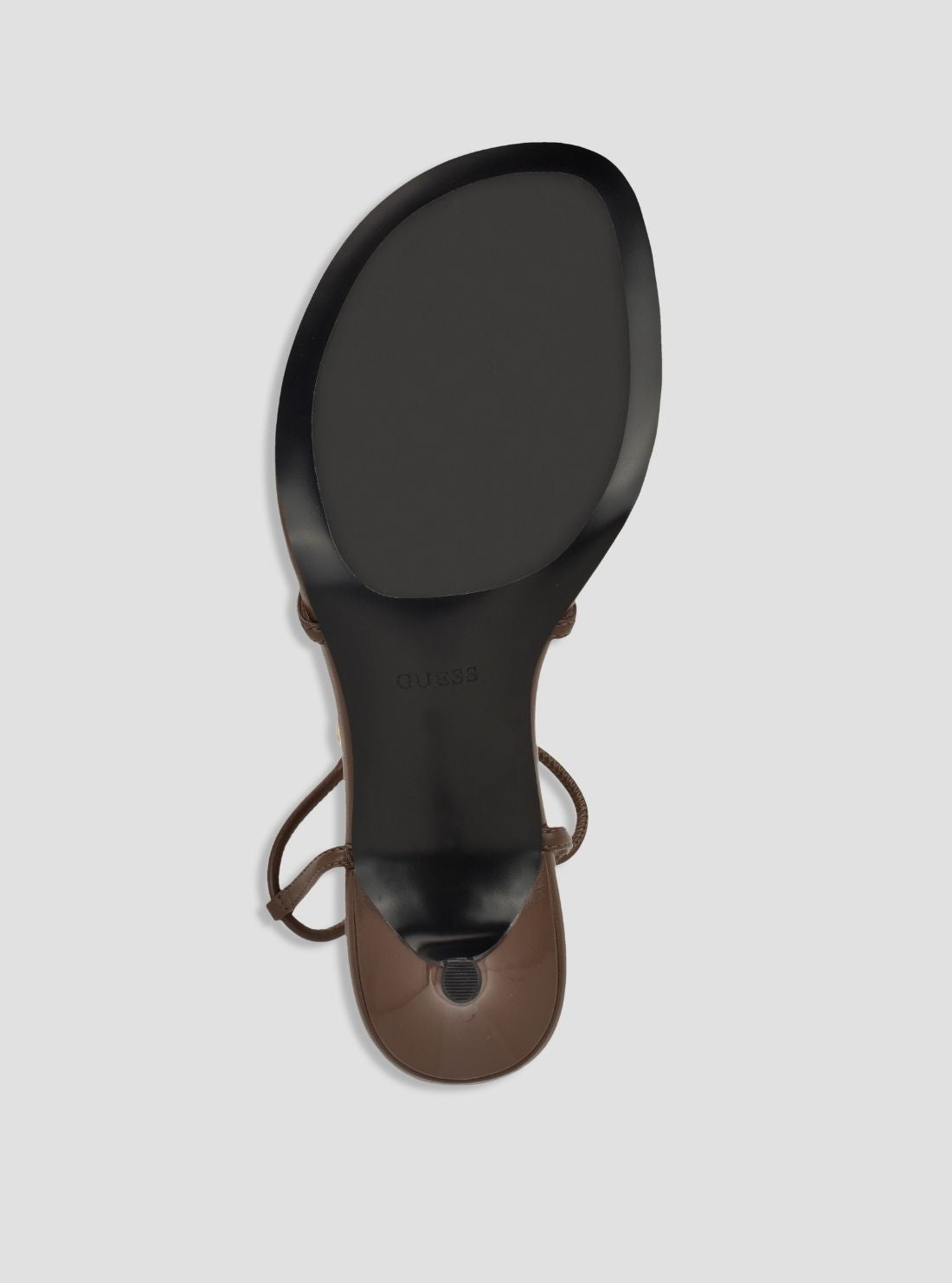 GUESS Womens Dark Brown Aysee Heeled Sandals AYSEE Bottom View
