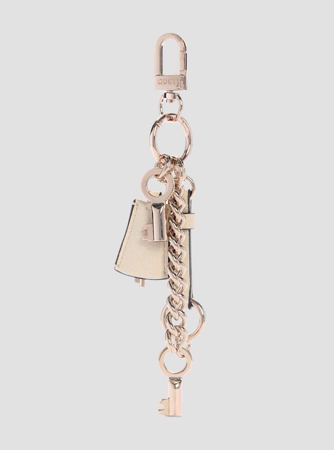 GUESS Accessories Off-White Brooke Keychain B7460109 Front View
