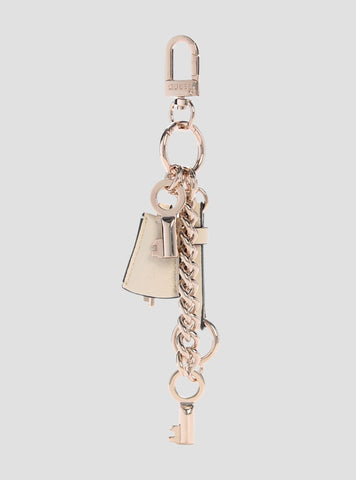 GUESS Accessories Off-White Brooke Keychain B7460109 Front View