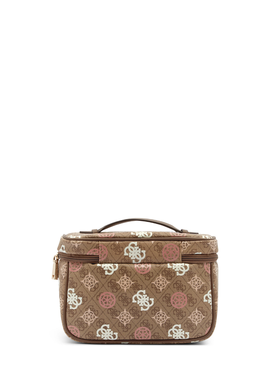 Brown Logo Eliette Toiletry Train Case