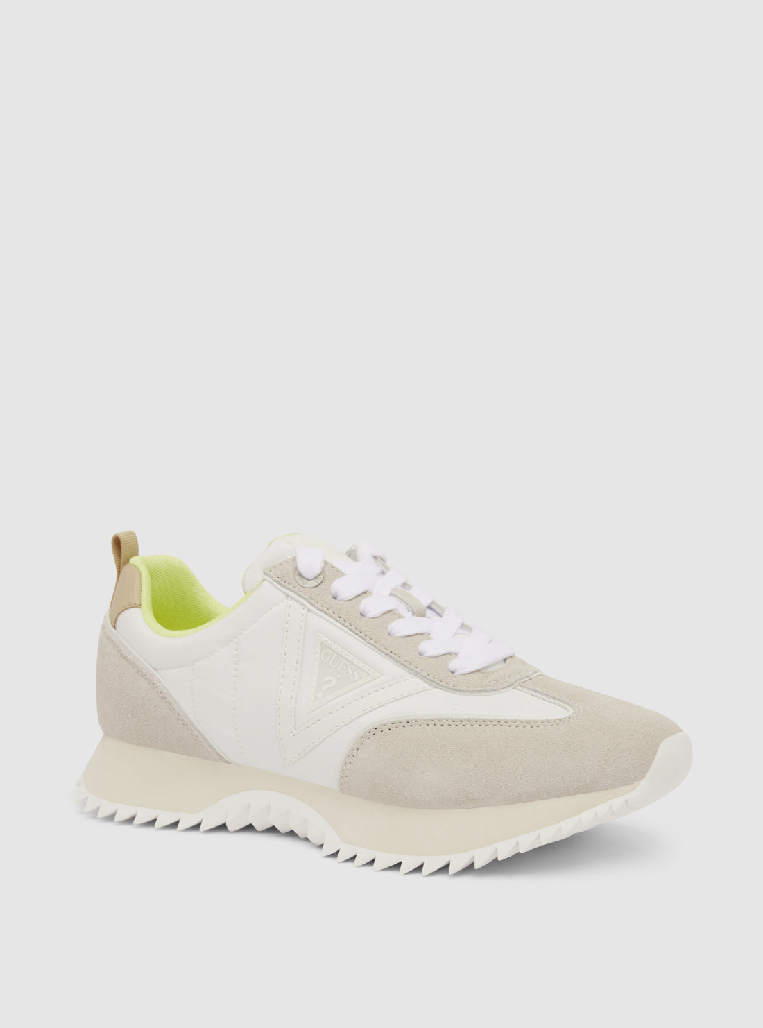 GUESS White Bail Sneakers BAIL Front Side View