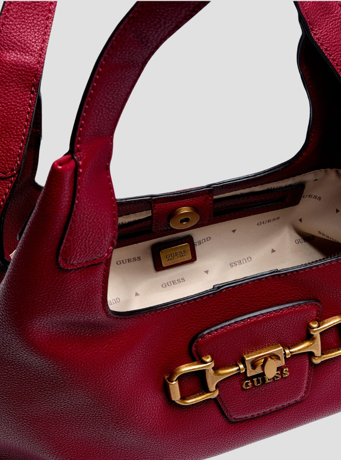 GUESS Womens Red Sunset Small Hobo Bag BB231401 Detail View