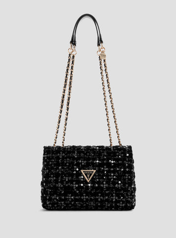 Black Giully Convertible Flap Bag