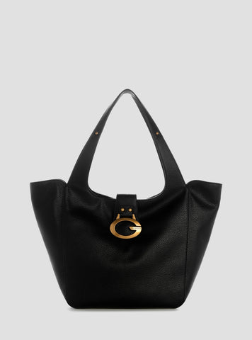 GUESS Womens Black Camden Large Tote Bag BB930824 Front View