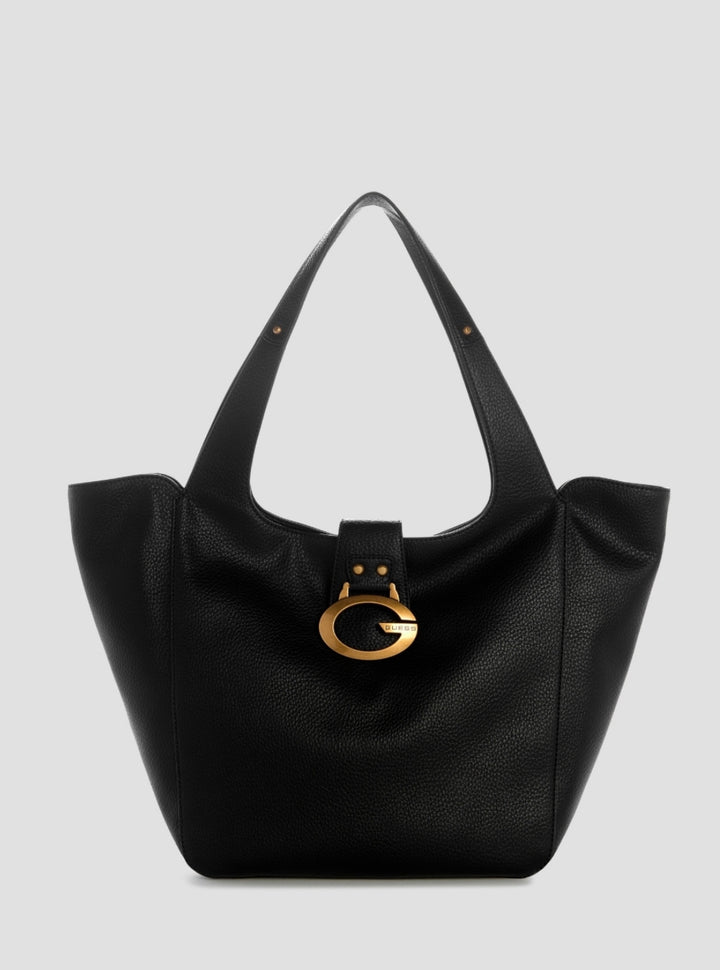 GUESS Womens Black Camden Large Tote Bag BB930824 Front View