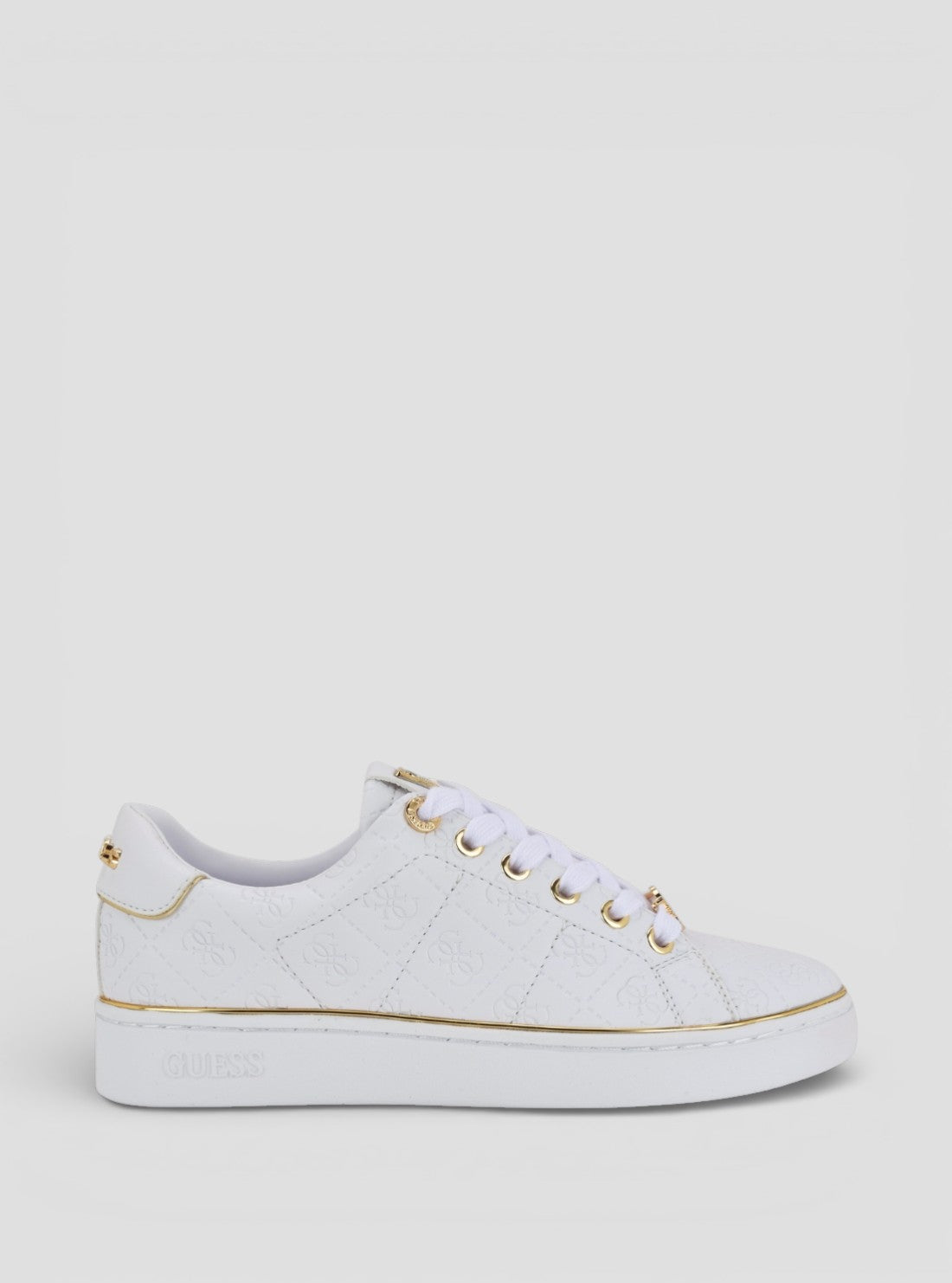 GUESS Footwear White Beary Sneakers BEARY Side View_2