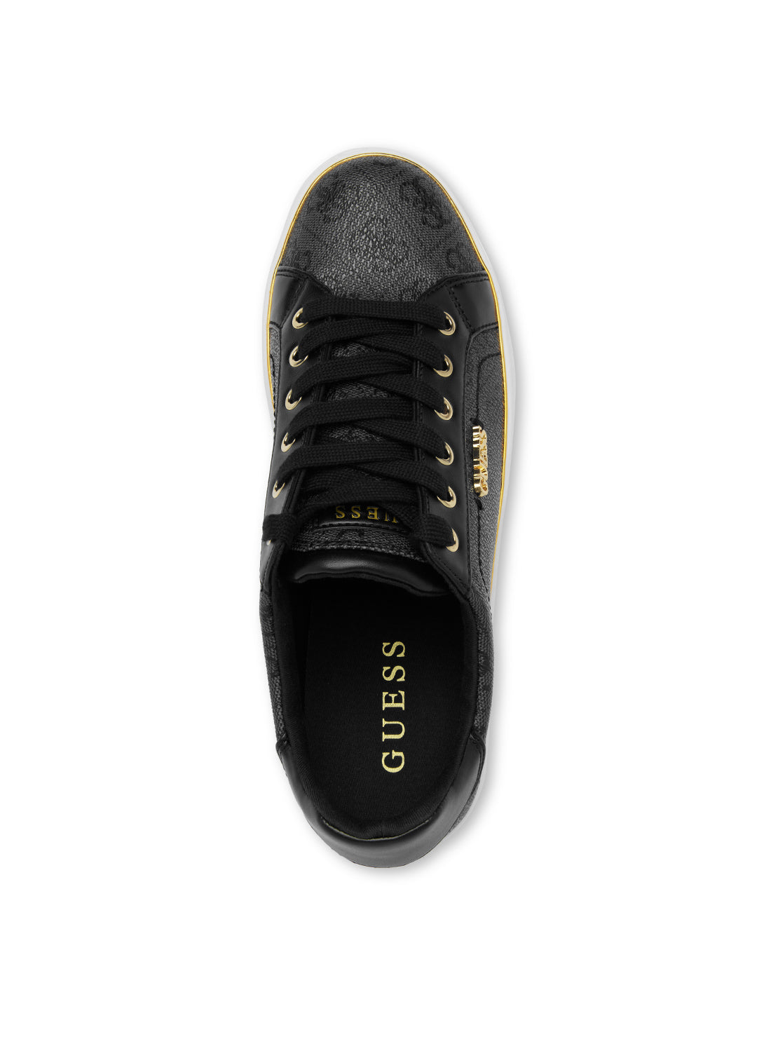 Black Logo Beckie Sneakers | GUESS Women's Shoes | top view