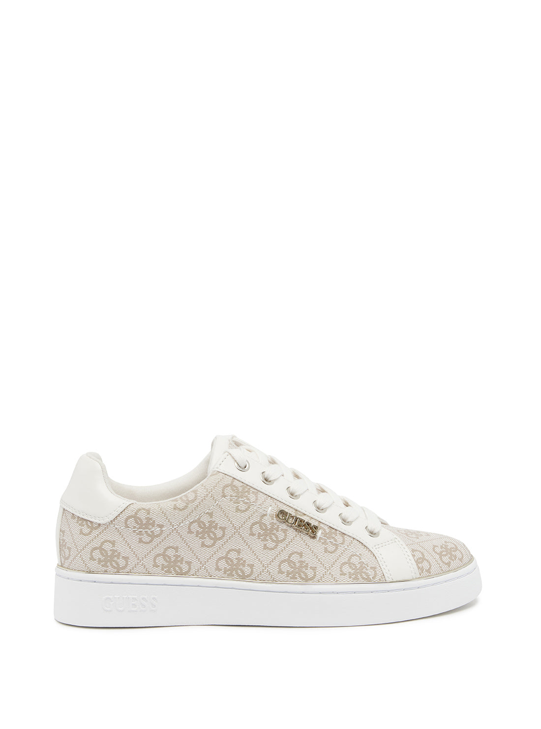 Cream Logo Beckie Sneakers | GUESS Women's Shoes | side view