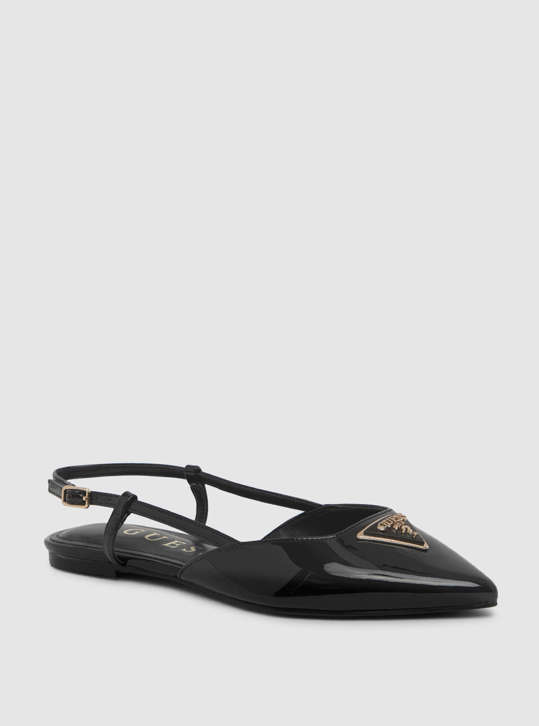 Black Bemas Sling Back Flats