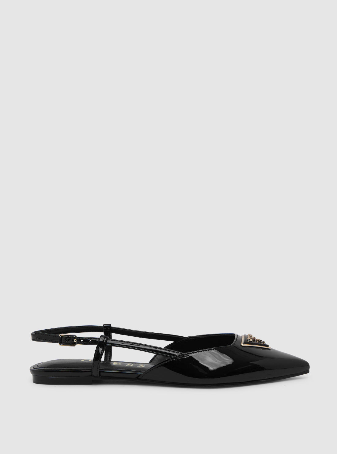Black Bemas Sling Back Flats