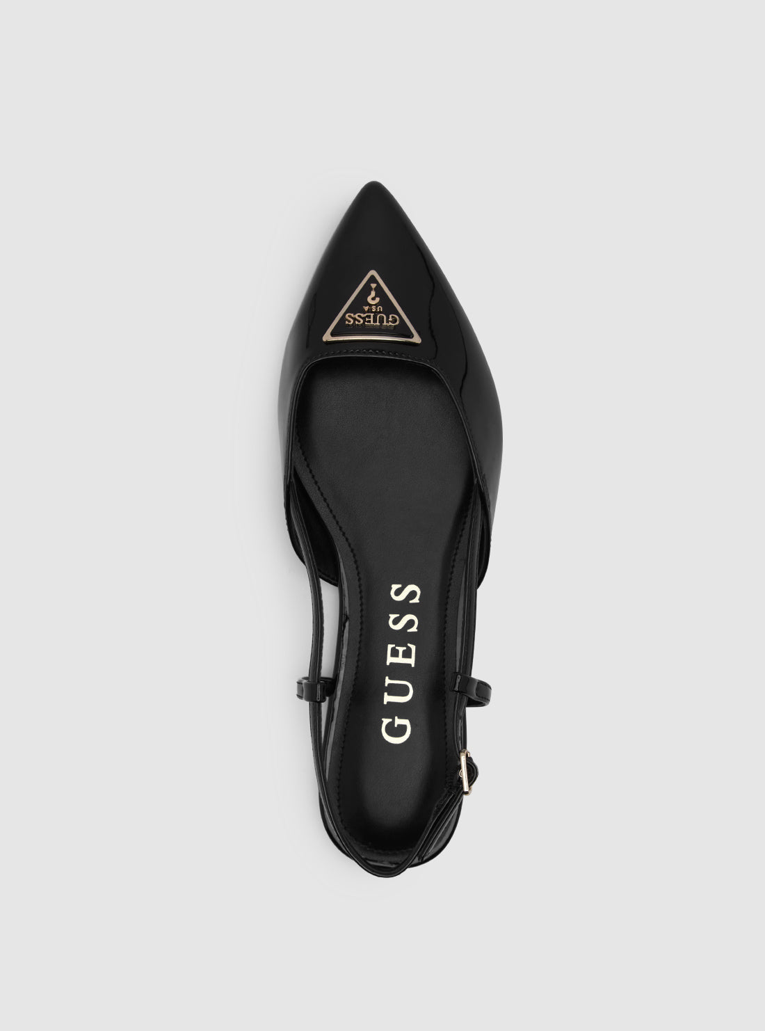 Black Bemas Sling Back Flats