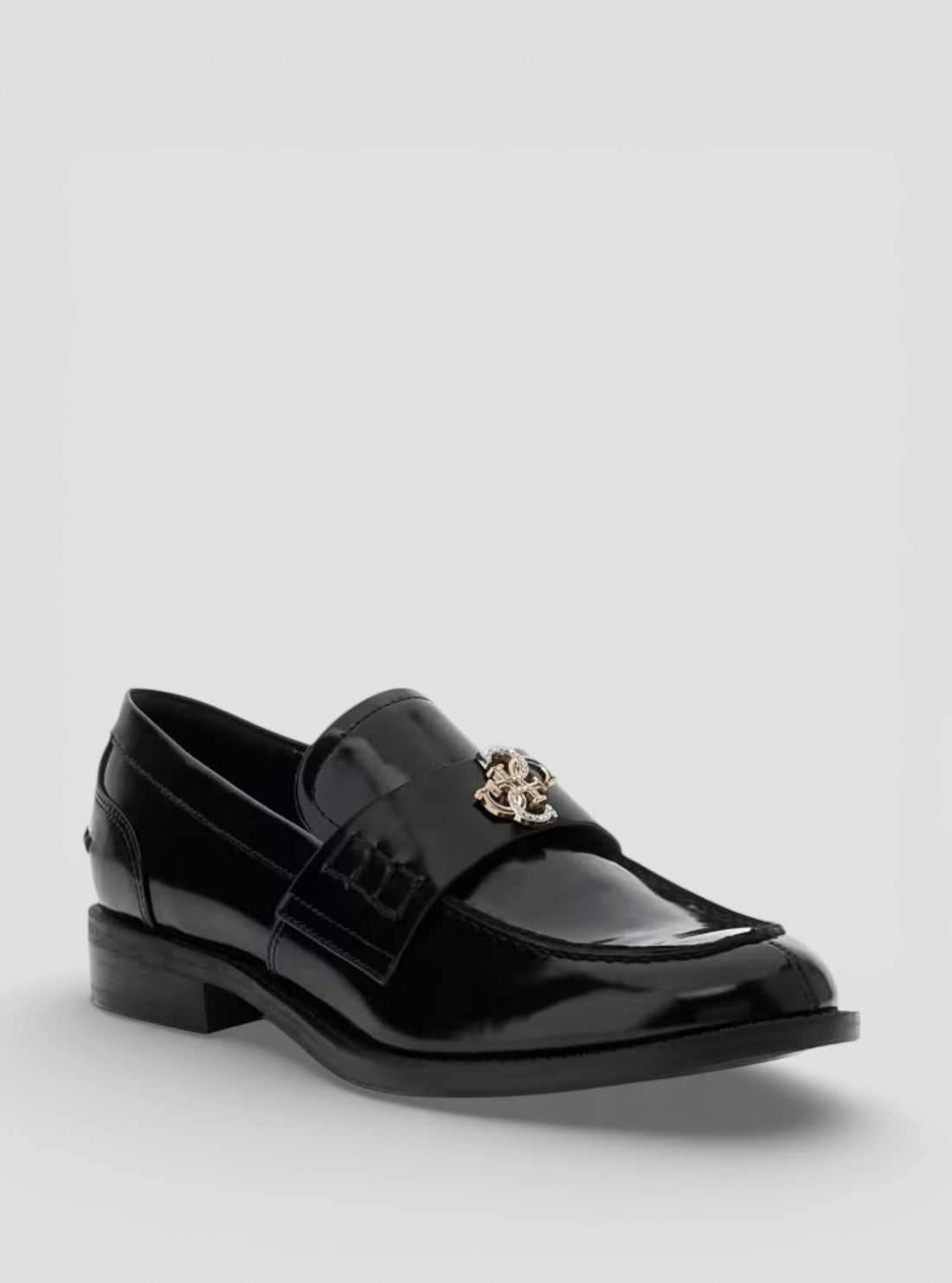 GUESS Womens Black Bevalee Loafers BEVALEE Side View