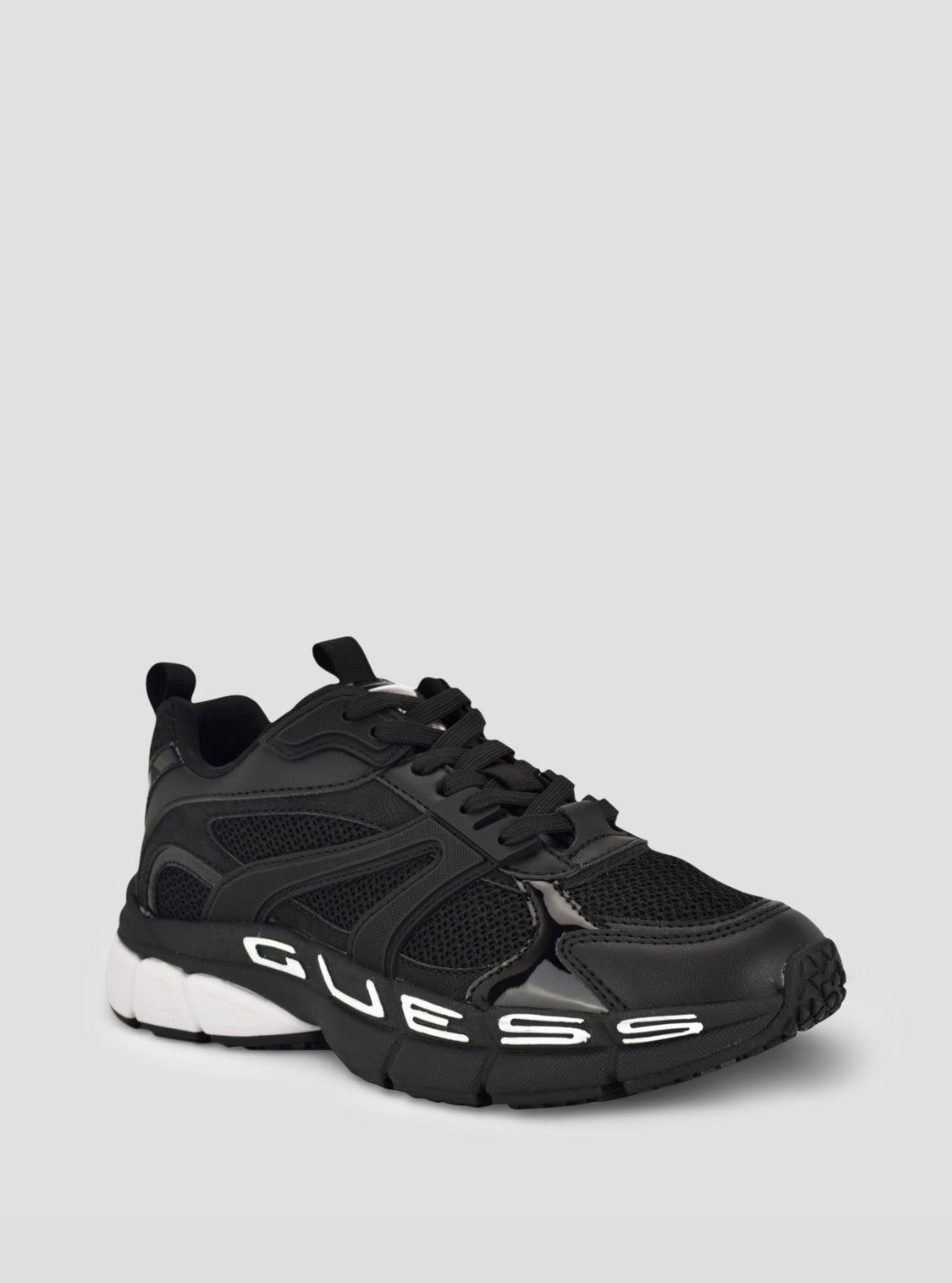 GUESS Womens Black Bevalli Sneakers BEVALLI Front Side View