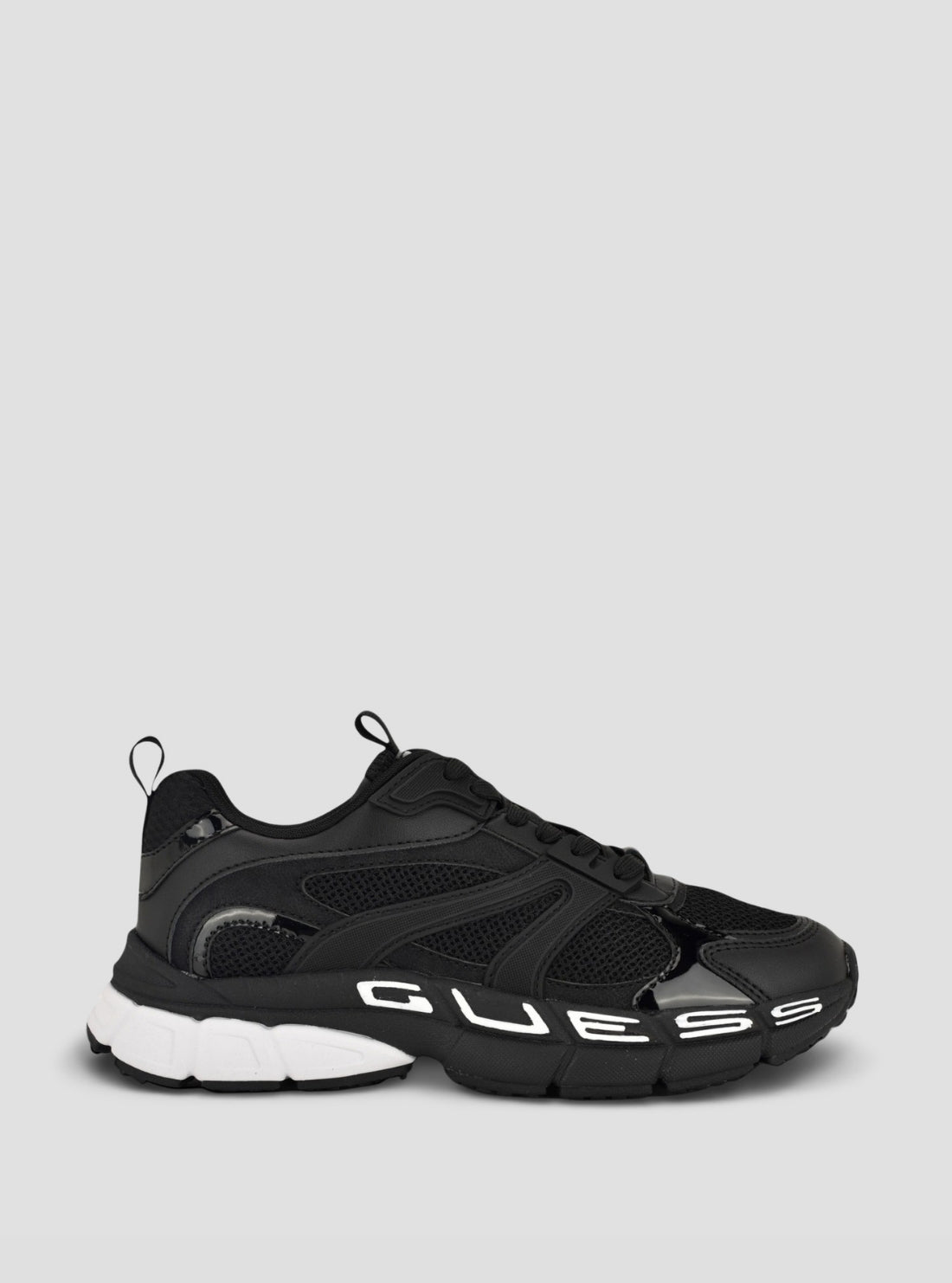 GUESS Womens Black Bevalli Sneakers BEVALLI Side View