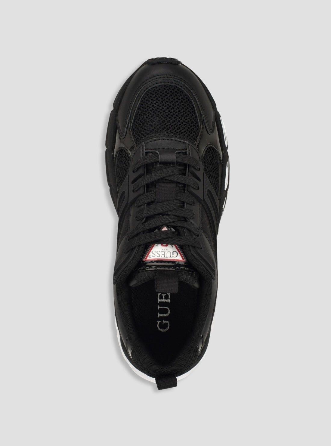 GUESS Womens Black Bevalli Sneakers BEVALLI Top View