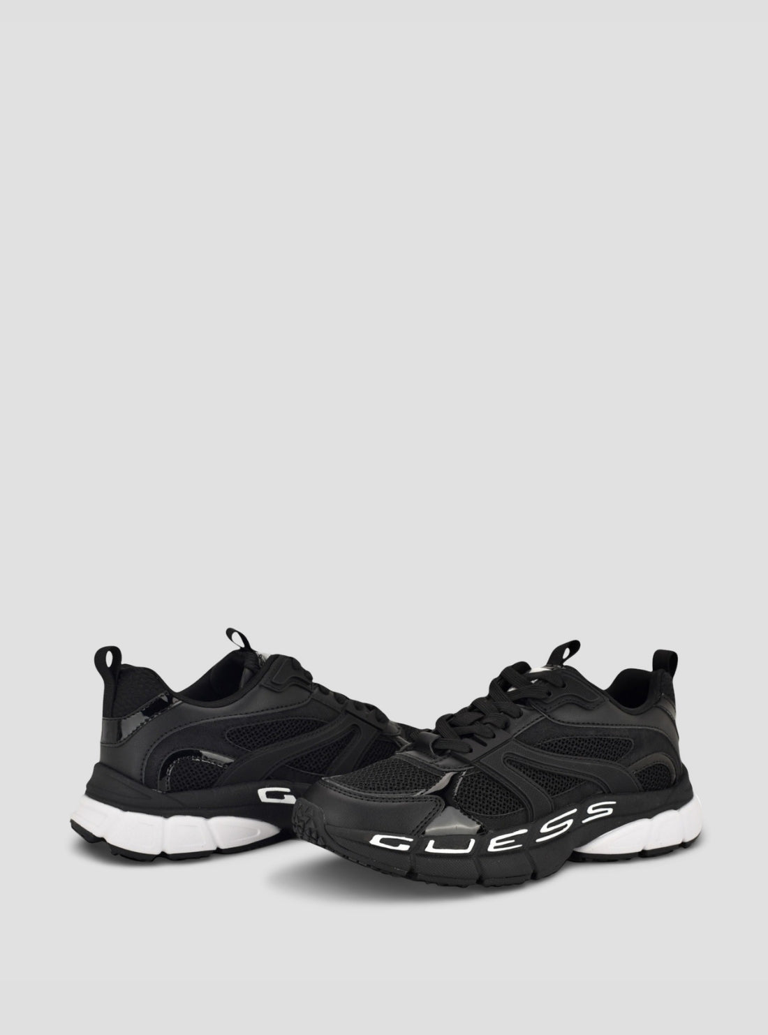 GUESS Womens Black Bevalli Sneakers BEVALLI Front Side View