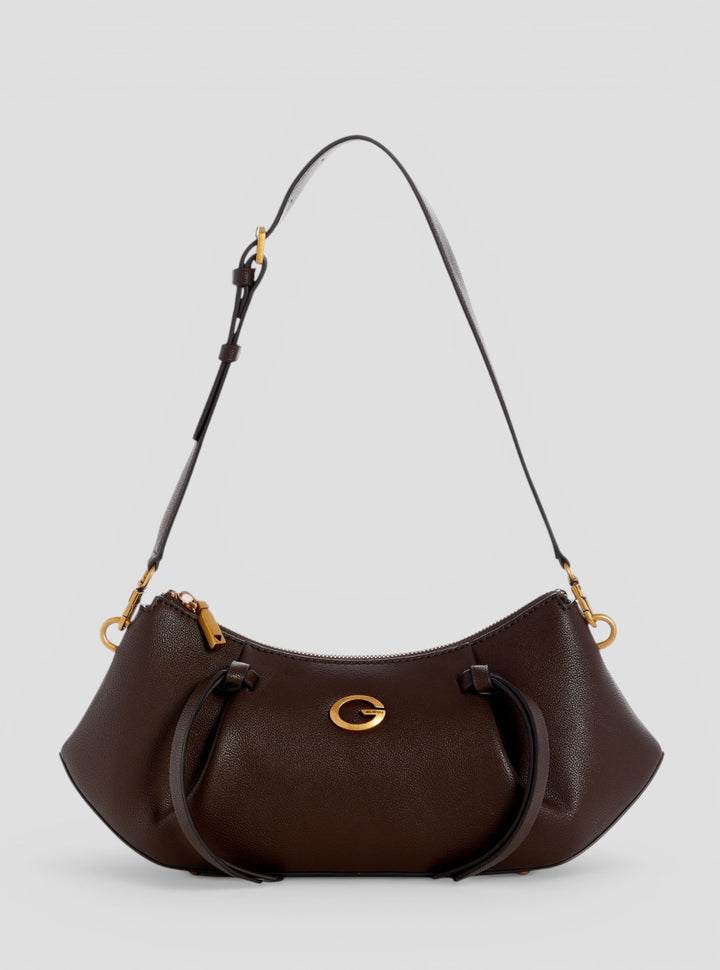 GUESS Womens Brown Allegra Shoulder Bag BG223718 Front View