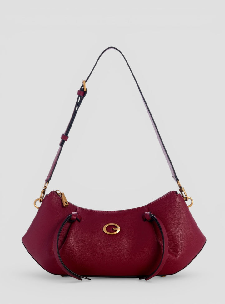 GUESS Womens Red Allegra Shoulder Bag BG223718 Front View