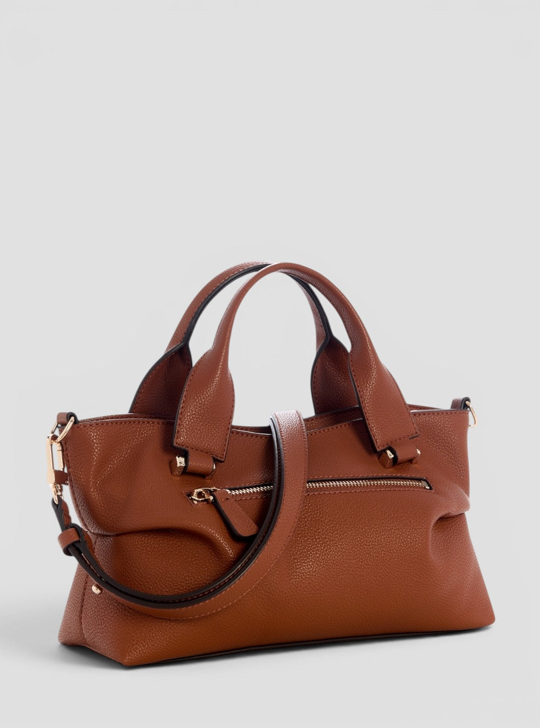 Cognac Suzy Mini Compartment Satchel Bag