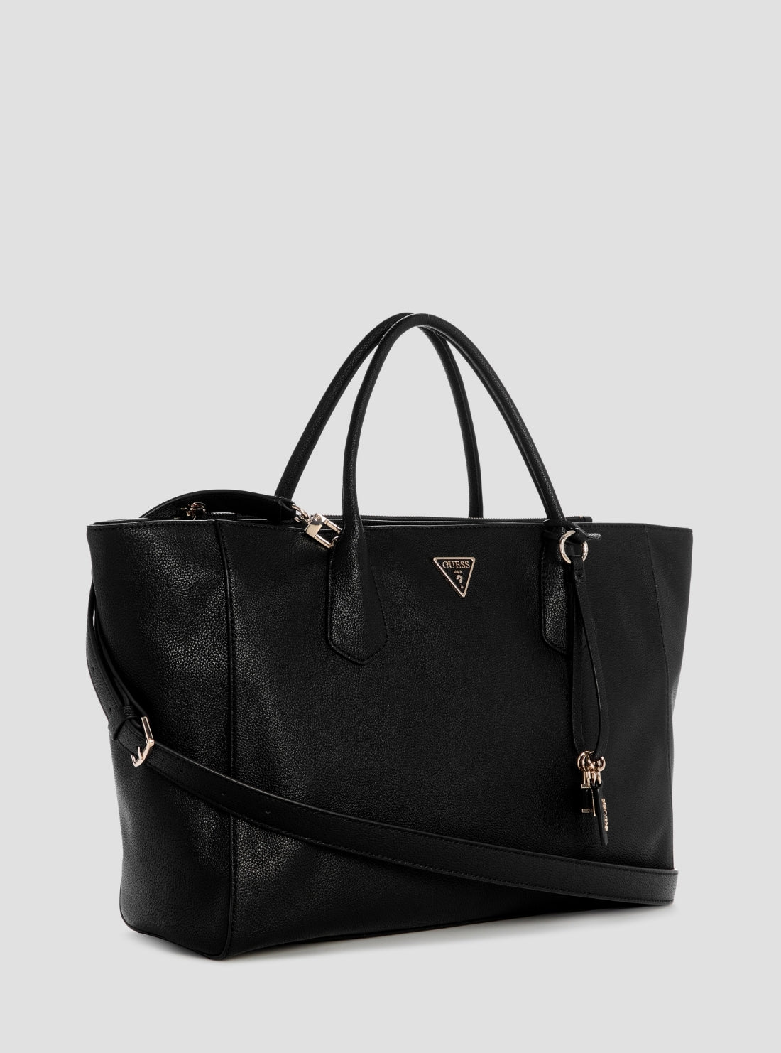 GUESS Womens Black Marissa Tech Tote Bag BG233324 Side View
