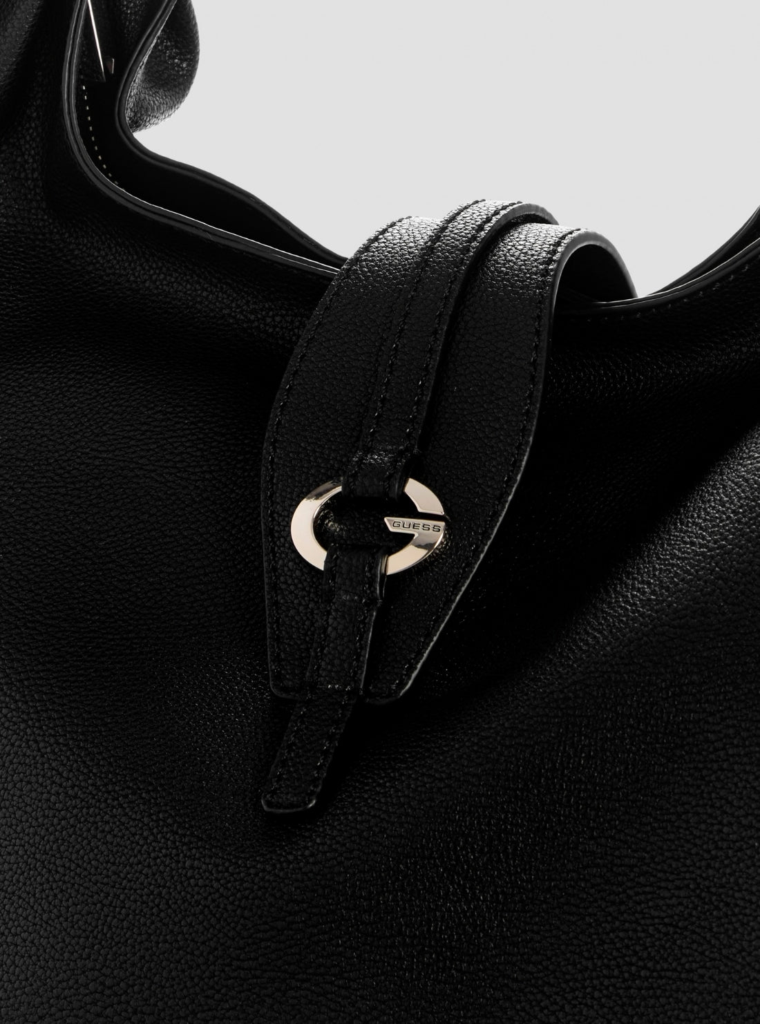 GUESS Womens Black Venice Large Hobo Bag BG253401 Detail View