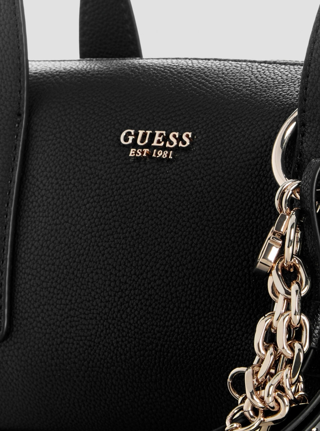 GUESS Womens Black Alexi Shoulder Satchel Bag BG261508 Detail View