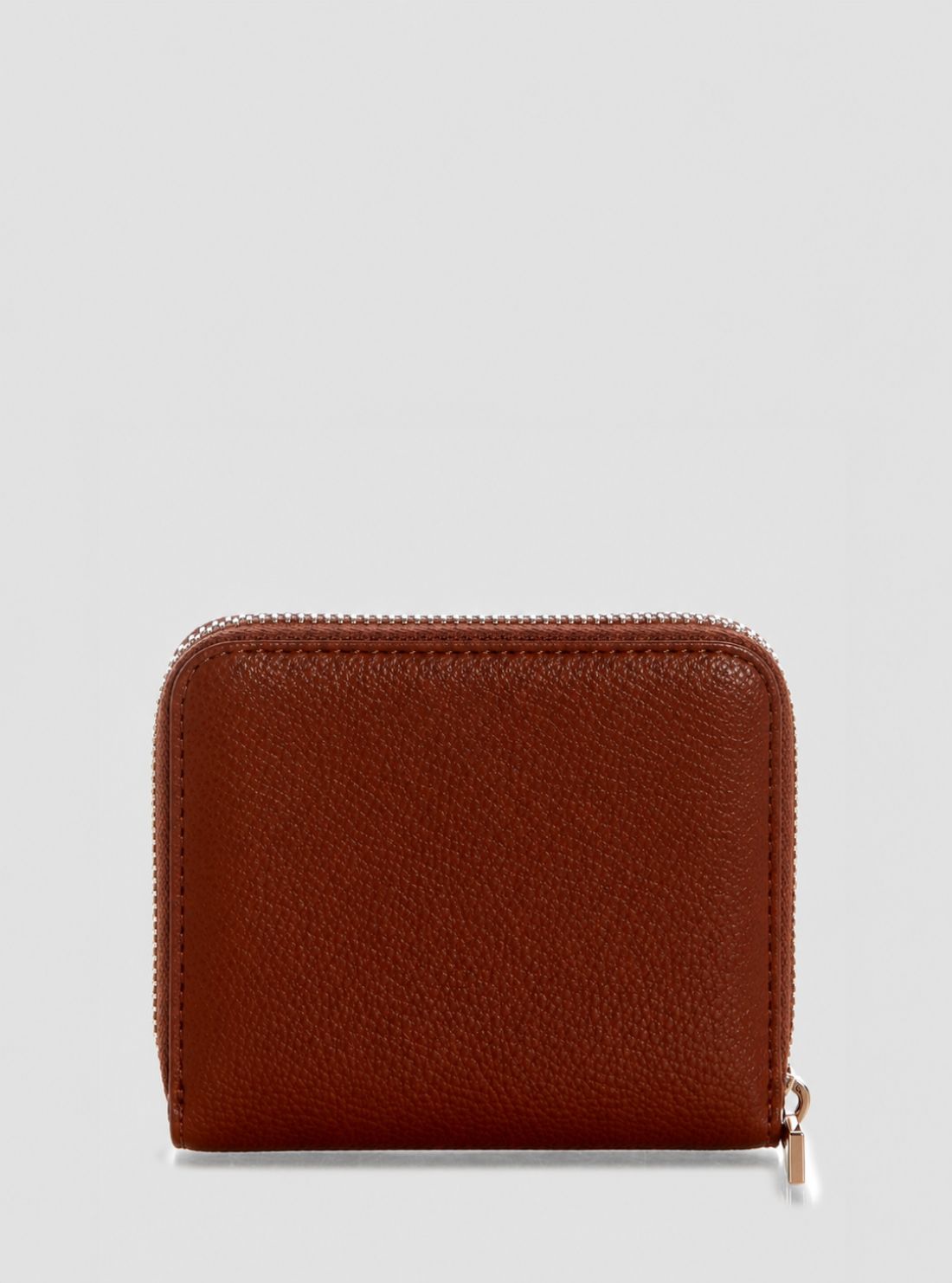 GUESS Womens Cognac Alexi Small Zip Around Wallet BG2615137 Back View