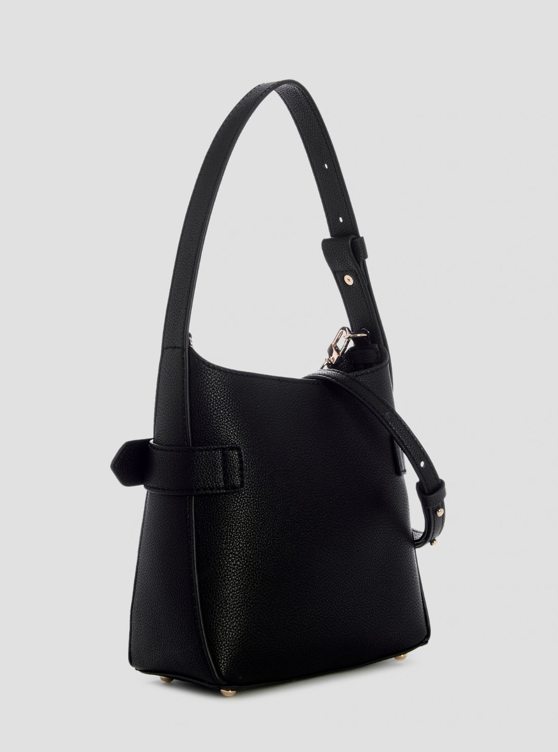 GUESS Womens Black Angie Small Bucket Bag BG261603 Back View
