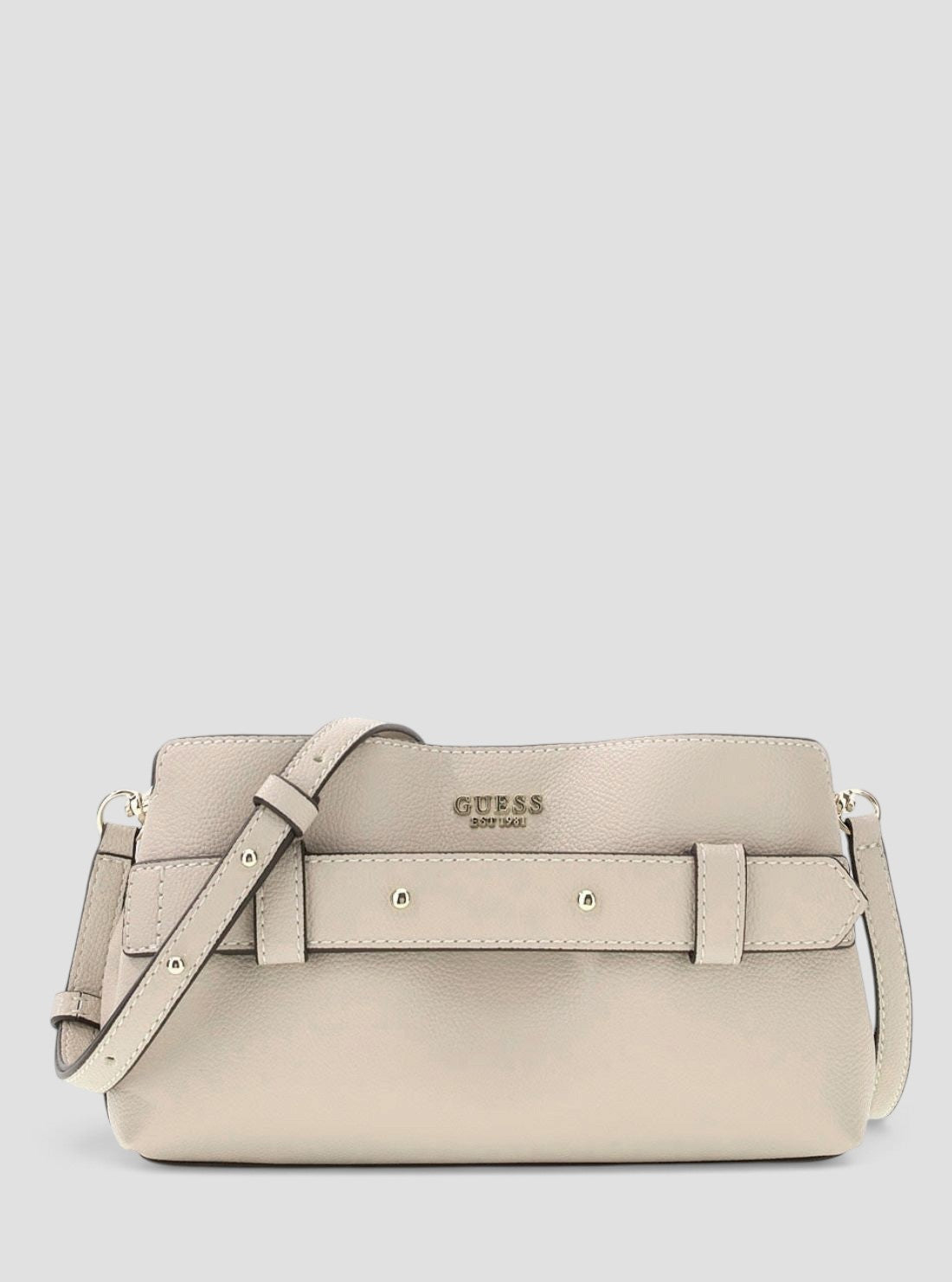 GUESS Womens Light Taupe Angie Crossbody Bag BG261612 Front View2