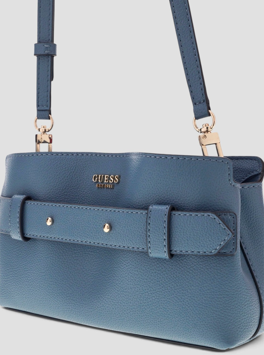 GUESS Womens Steel Blue Angie Crossbody Bag BG261612 Detail View