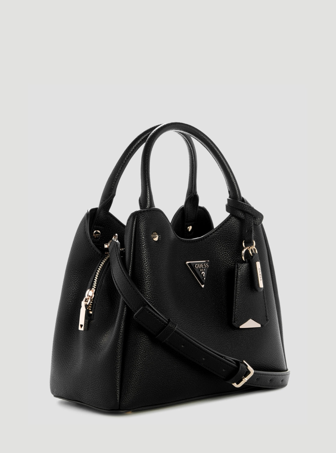 GUESS Womens Black Meridian II Small Girlfriend Carryall Bag BG697405 Side View