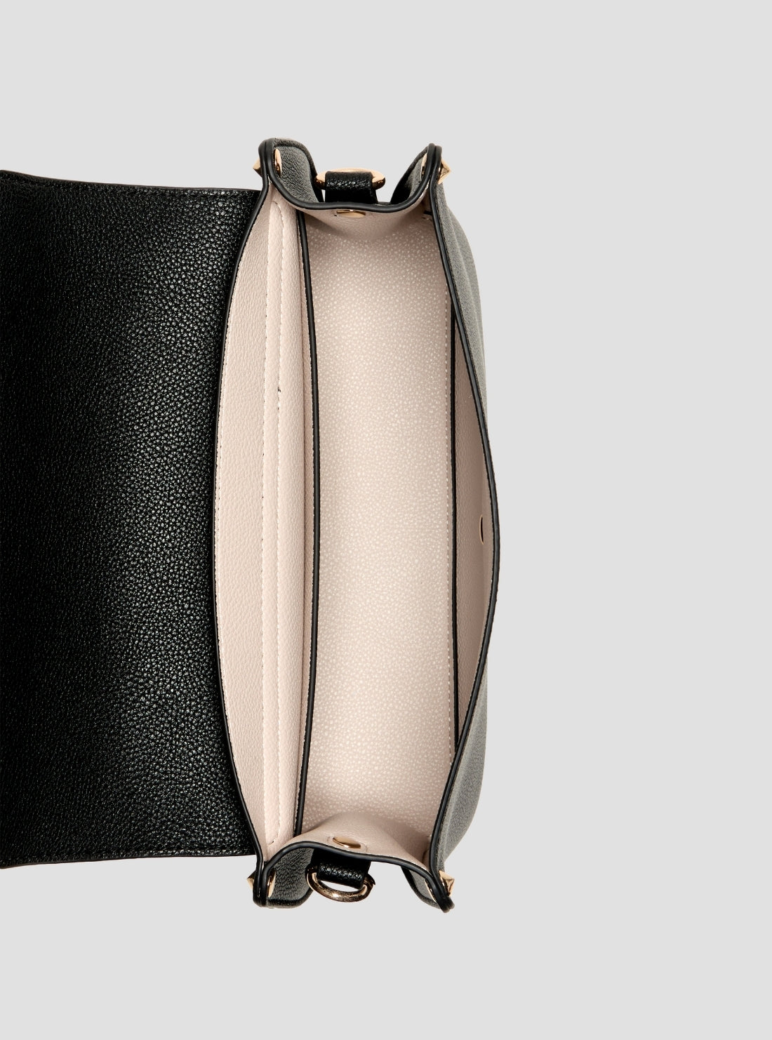 GUESS Womens Black Meridian II Flap Crossbody Bag BG697420 Inside View