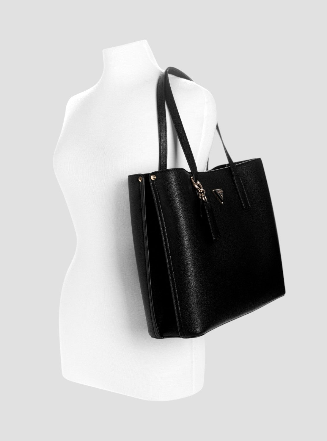 GUESS Womens Black Meridian Girlfriend Tote Bag BG697423 Full View