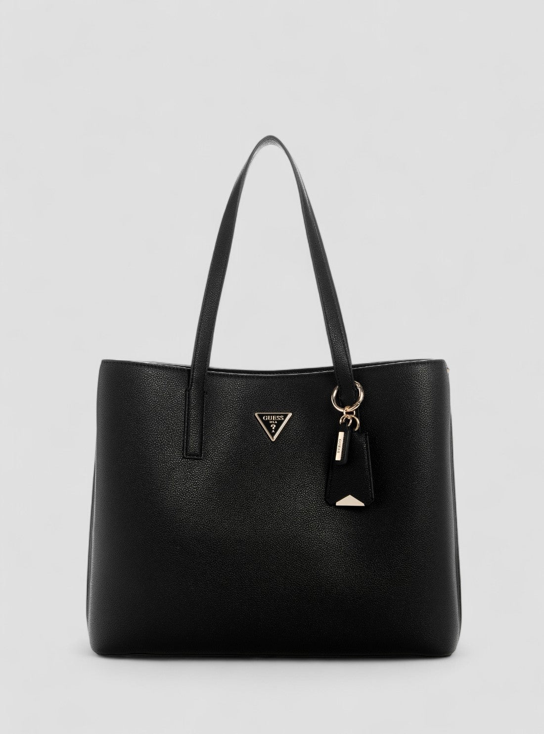 GUESS Womens Black Meridian Girlfriend Tote Bag BG697423 Front View