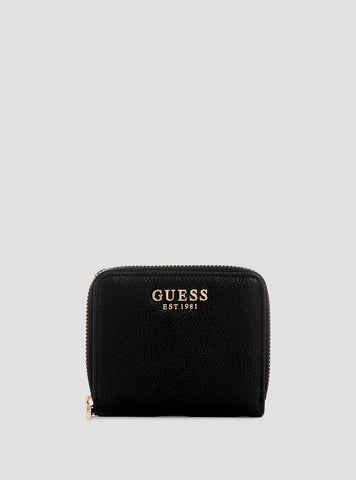 Black Laurel Small Zip Wallet