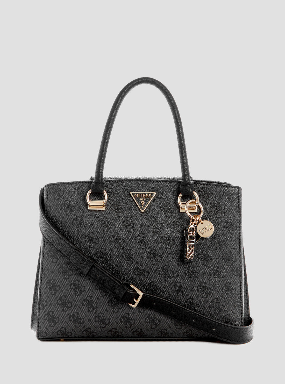 GUESS Noelle Girlfriend Satchel Bag White Logo GUESS Noelle Girlfriend Satchel Bag White Logo