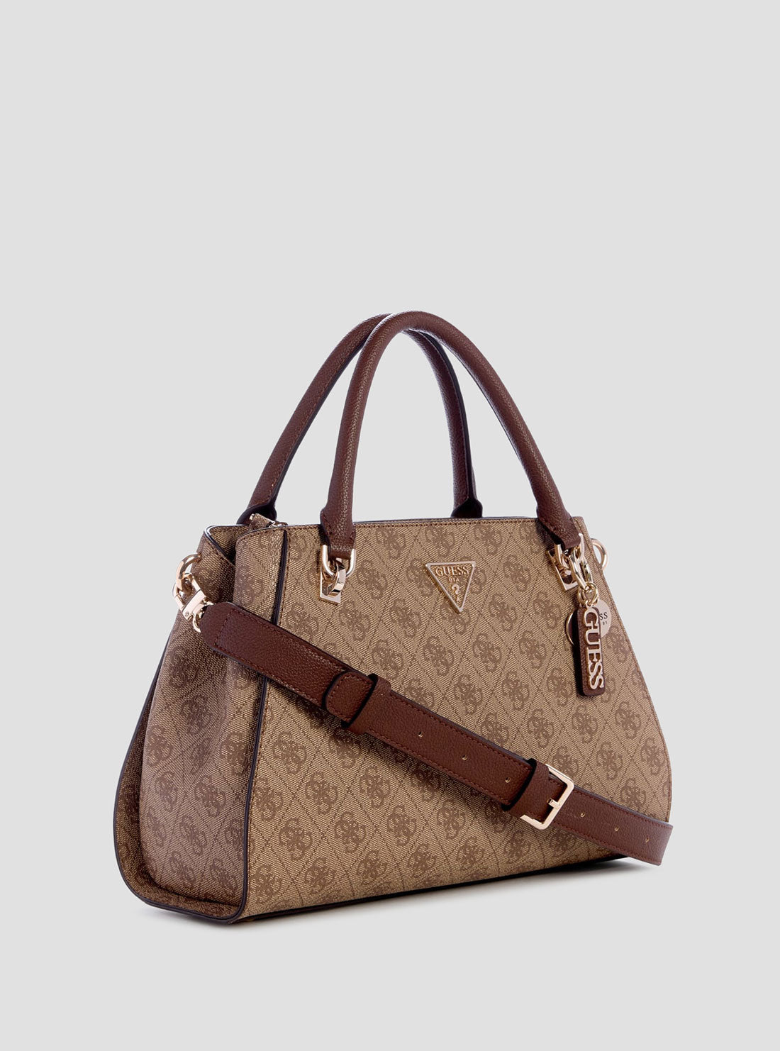 Brown Logo Noelle Satchel Bag