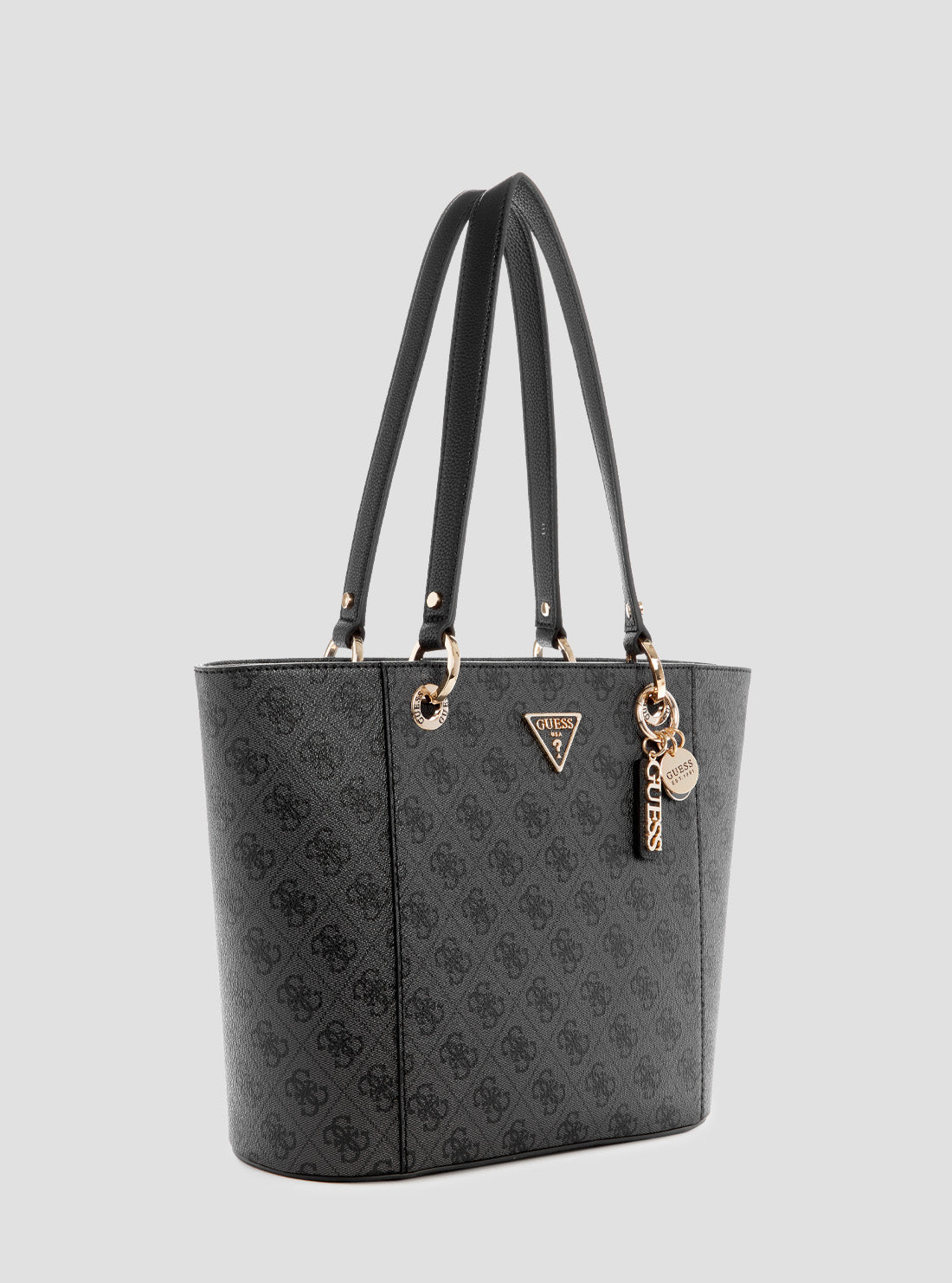 GUESS Women's Black Logo Noelle Small Elite Tote Bag BG787922CLO Side View