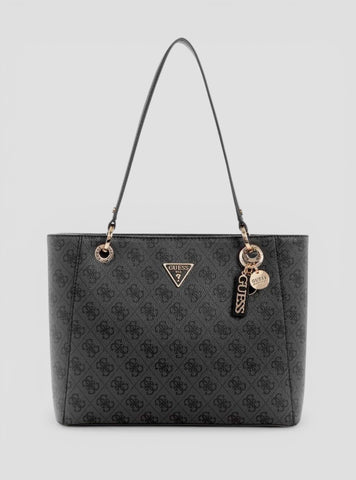 GUESS Womens Black Logo Noelle Small Tote Bag BG787924 Front View